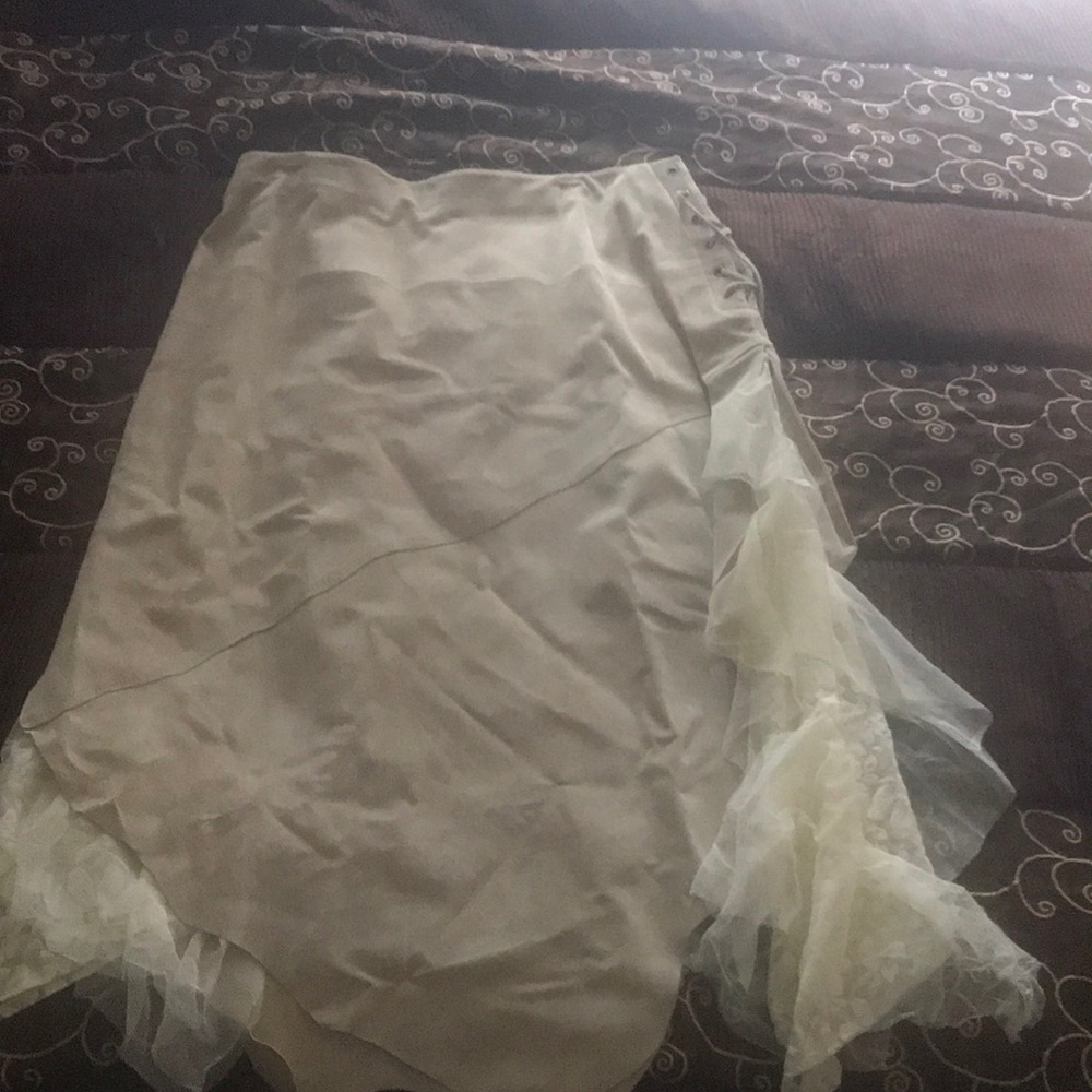 New never worn leather and lace